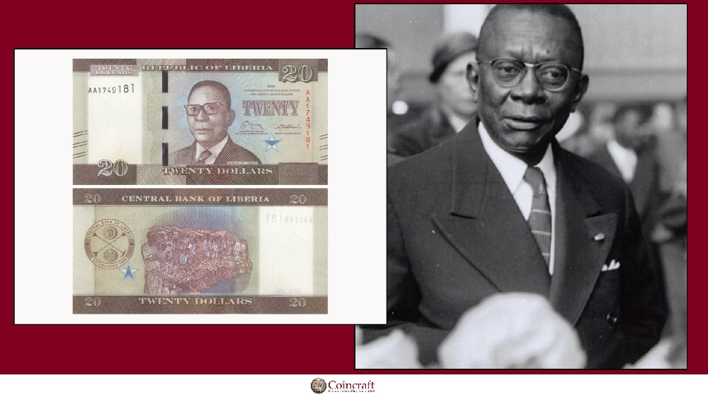 Liberian Dollars Honouring William V S Tubman - Coincraft